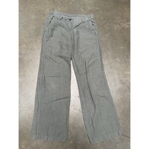 United Colors Of Benetton 100% Linen Pants Women's Size 40 US 8 Khaki